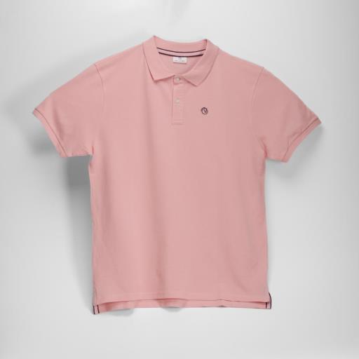 Polo clásico manga corta rosa MR. HANSEN