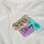 Sudadera capucha estampada blanca NYC