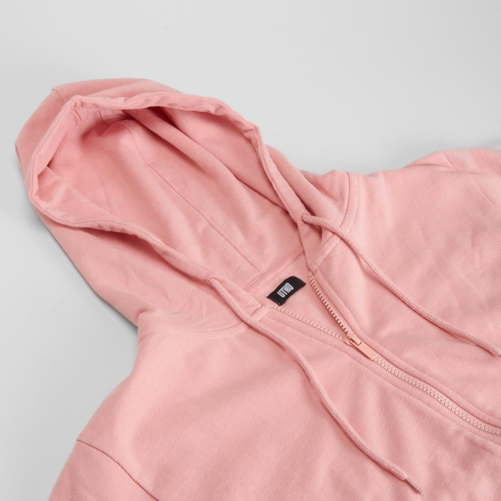 Sudadera capucha cierre cremallera coral UTWO