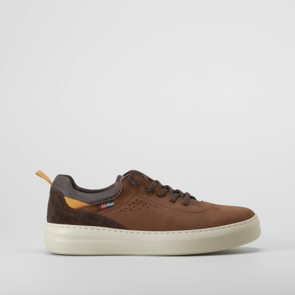Deportiva confort manyara piel marrón COMFEET