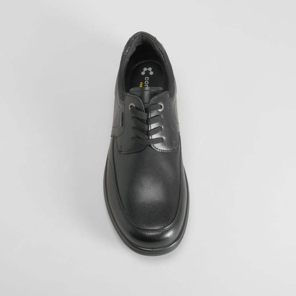 Zapato cordón piel negro COMFEET