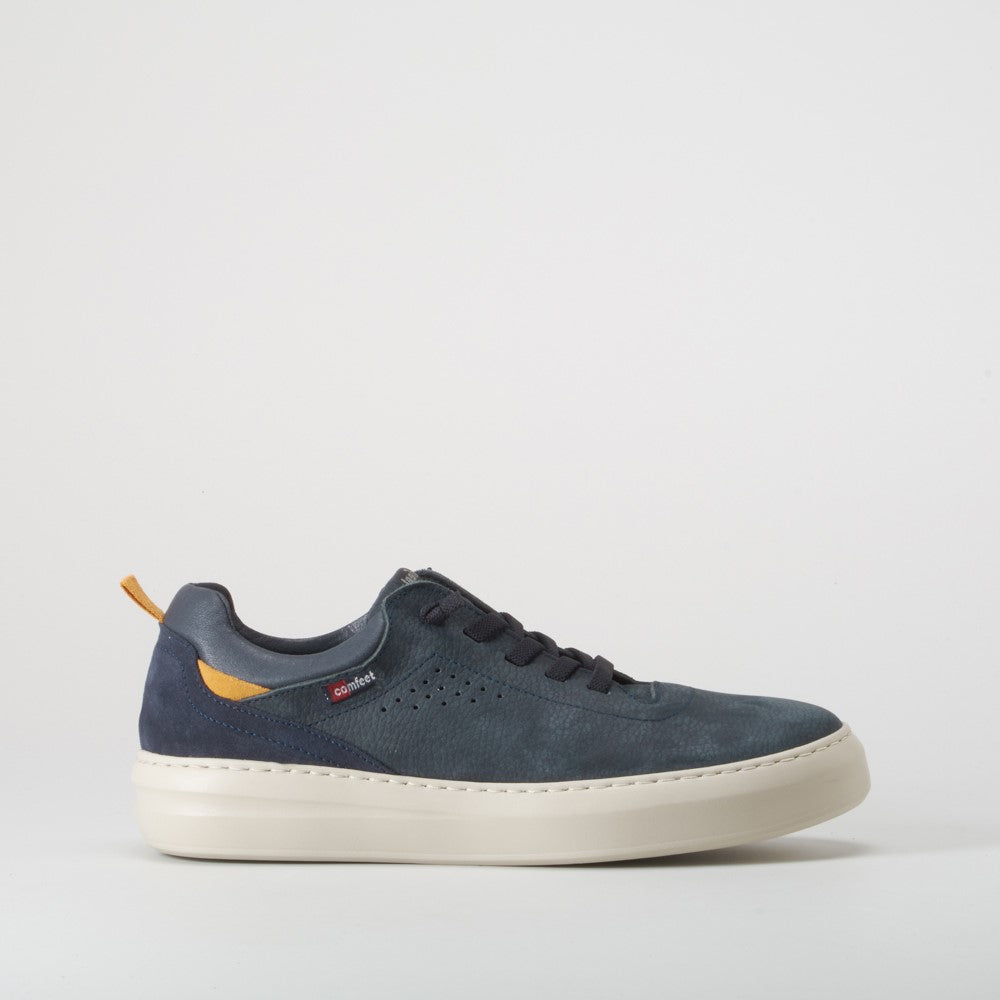 Deportiva confort manyara piel azul marino COMFEET