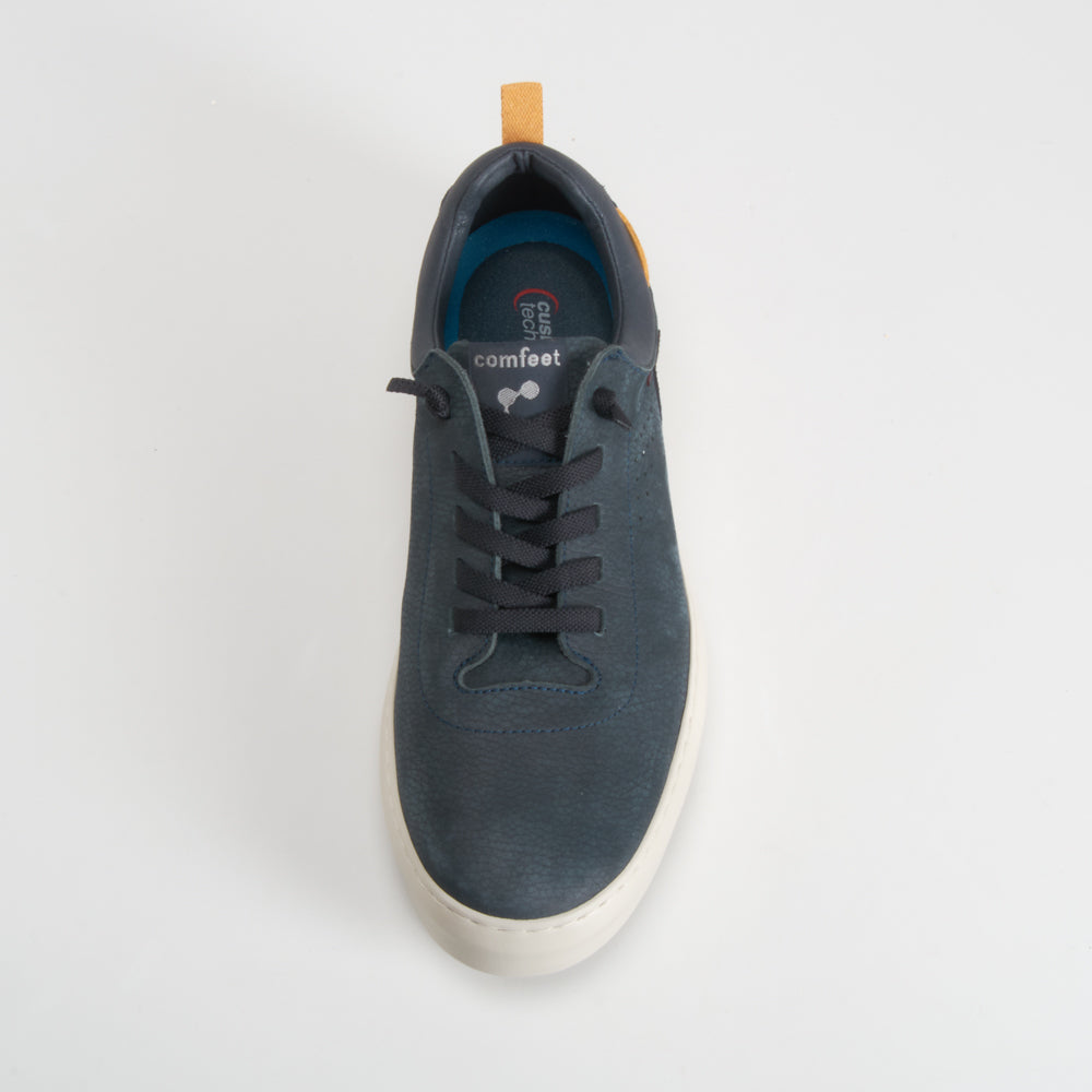 Deportiva confort manyara piel azul marino COMFEET