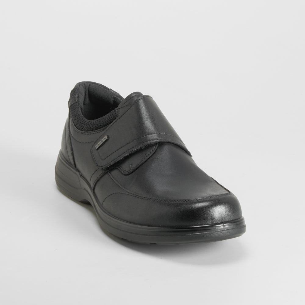 Zapato velcro piel negro COMFEET
