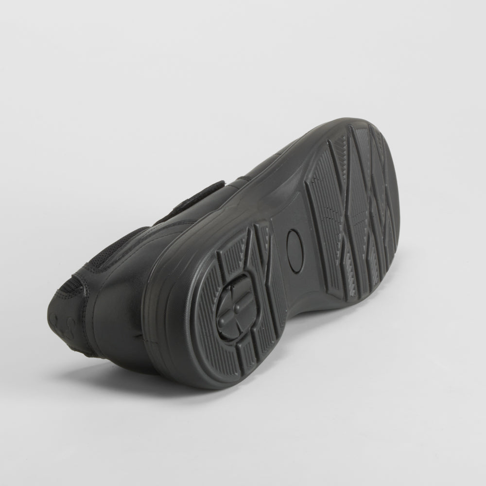 Zapato velcro piel negro COMFEET