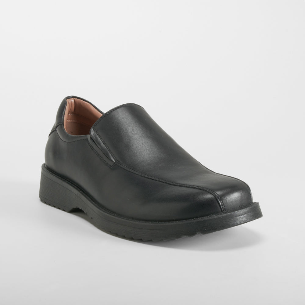 Zapato colegial slip on piel negro MR. HANSEN