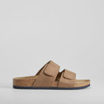 Sandalia bio con velcro marrón NYC