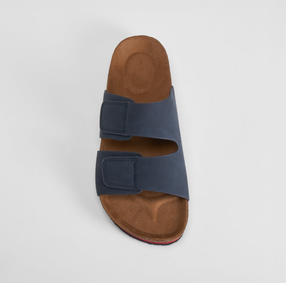Sandalia bio velcros azul NYC