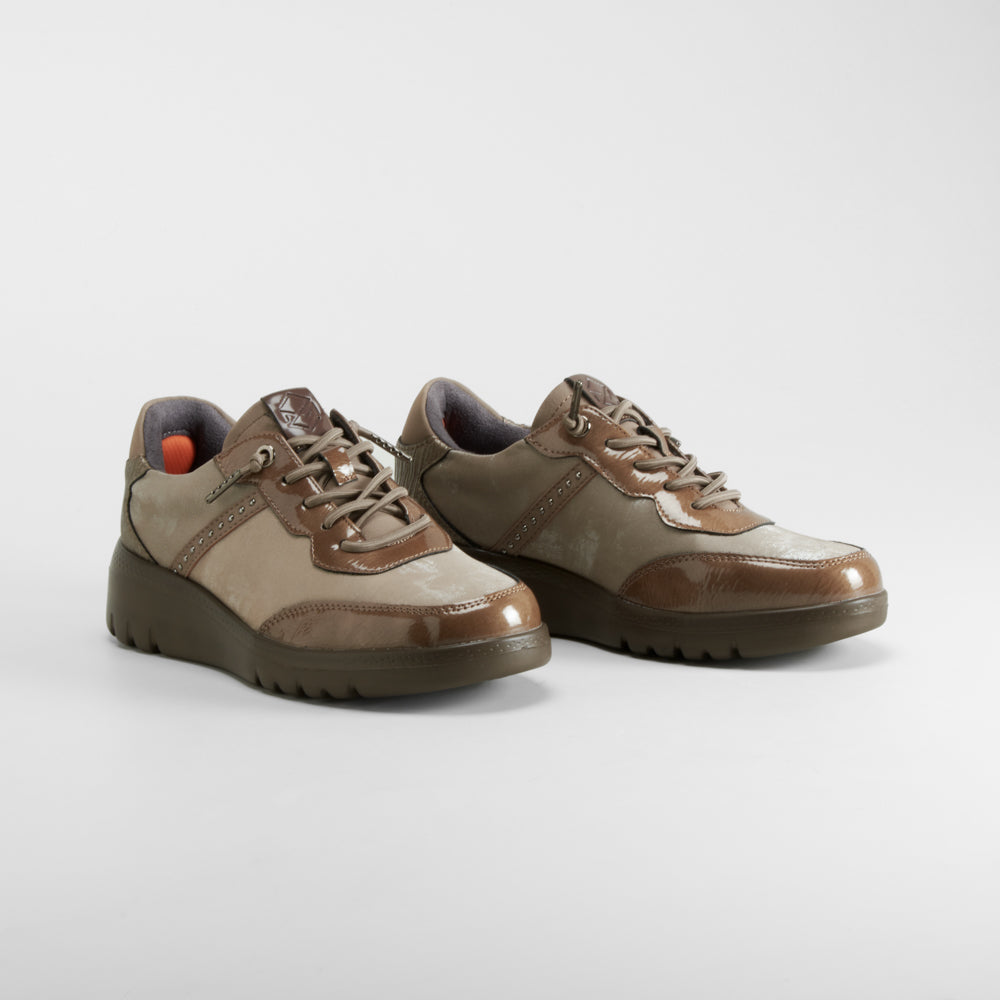 Deportiva casual cordón taupe MYSOFT