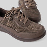 Deportiva casual bordados taupe MYSOFT