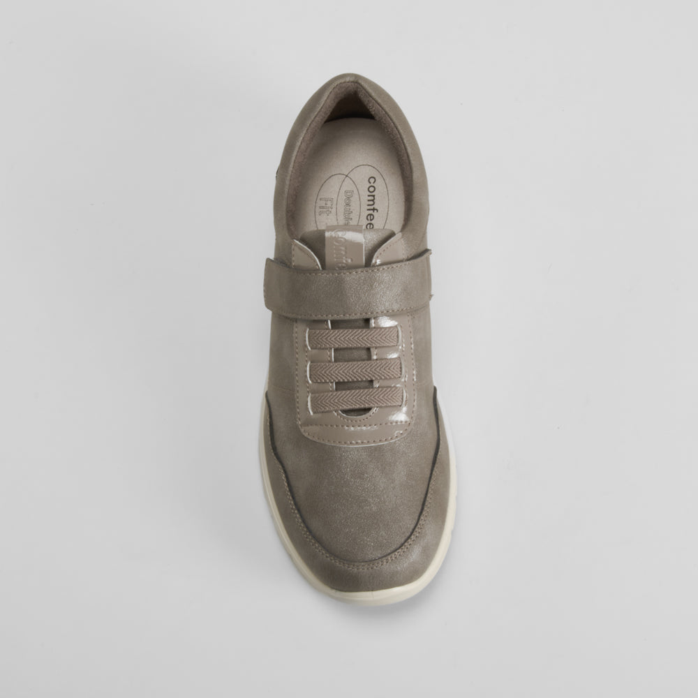 Zapato velcro taupe COMFEET