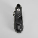 Zapato tacón plataforma tiras negro NYC