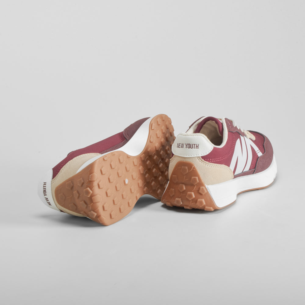 Deportiva casual retrojogging burdeos NYC