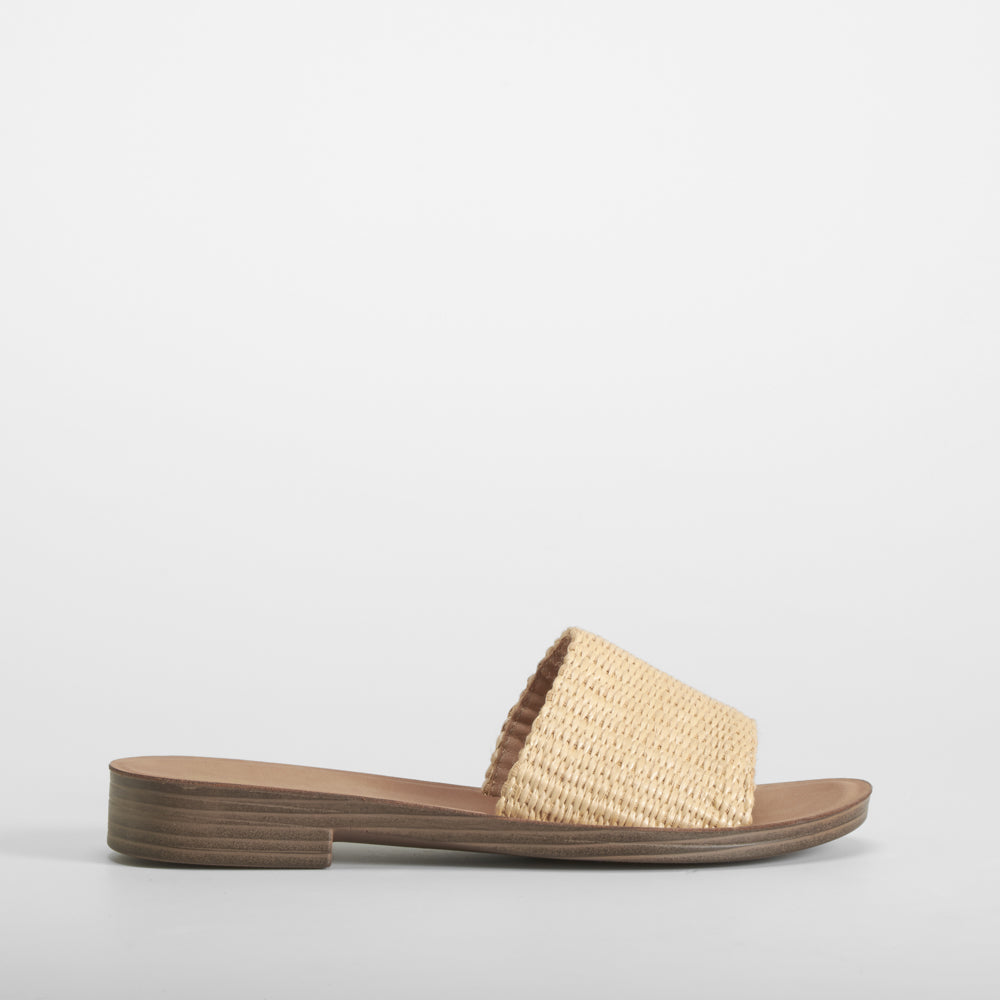 Sandalia planta rafia beige NYC