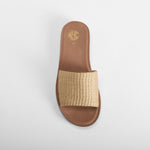 Sandalia planta rafia beige NYC