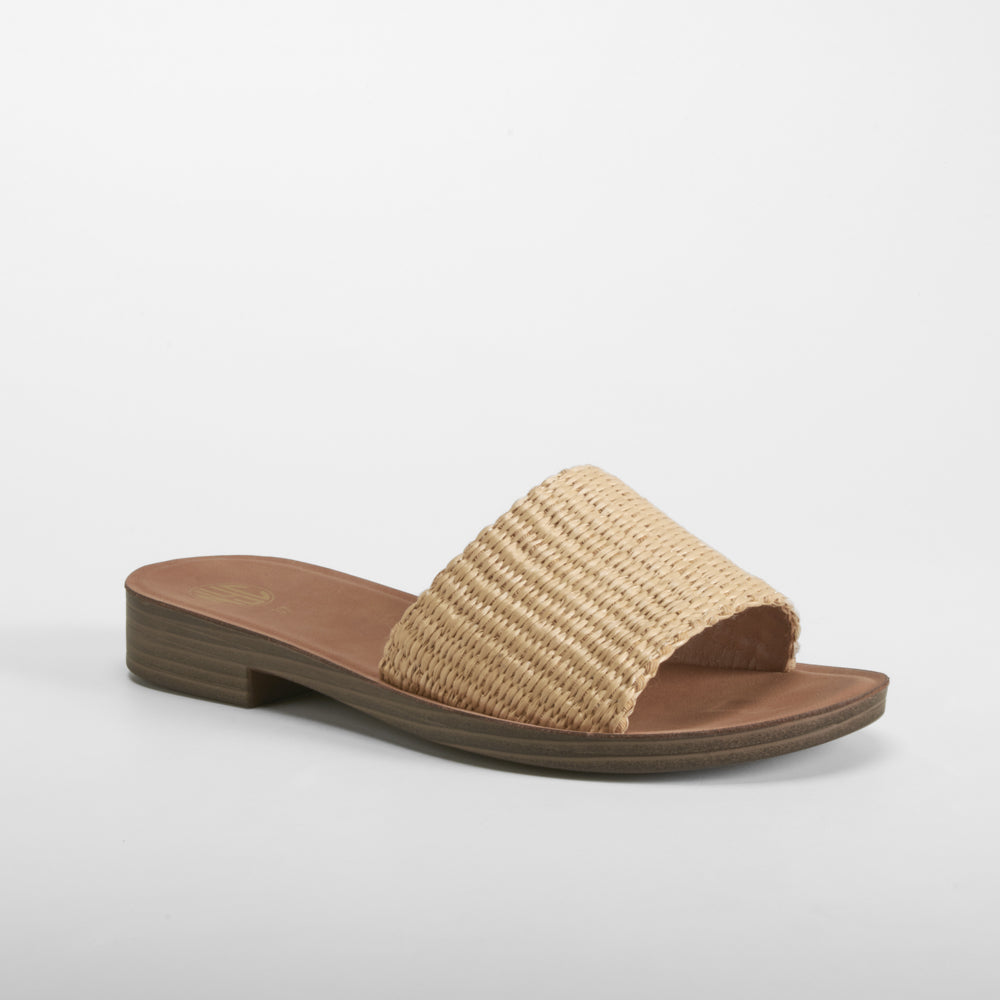 Sandalia planta rafia beige NYC