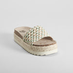 Sandalia bio plataforma verde NYC