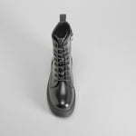 Botín militar plataforma negro NYC