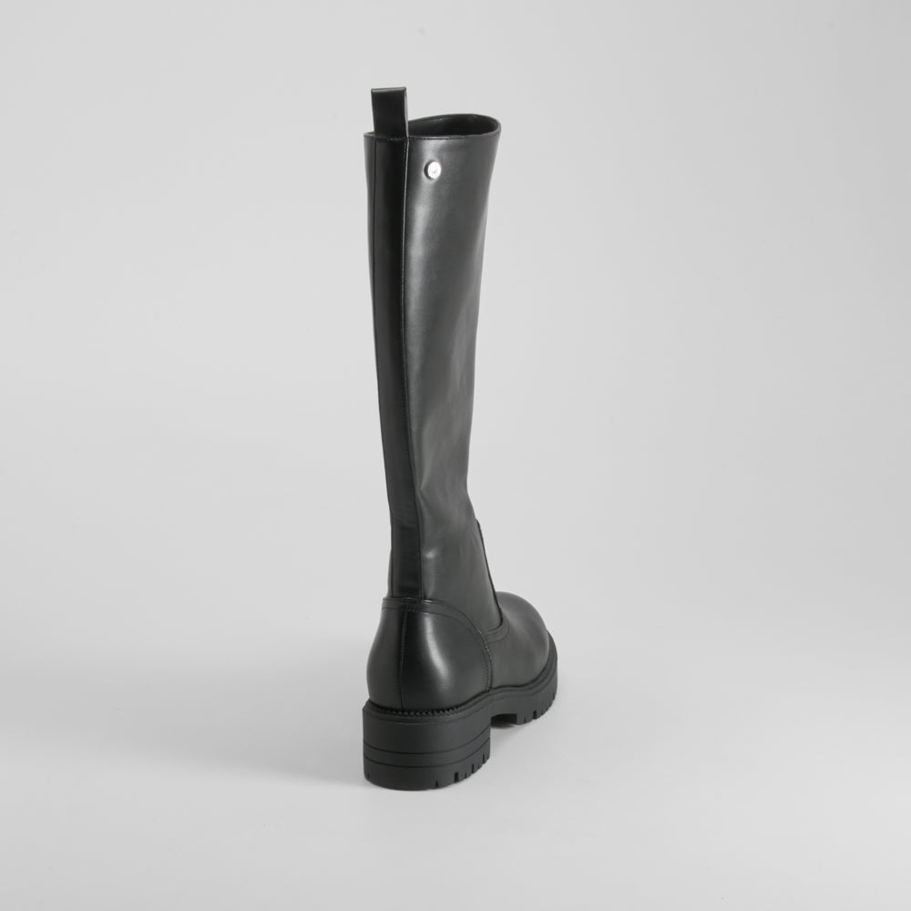 Bota alta tacón negra NYC