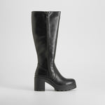 Bota tacón plataforma negra NYC
