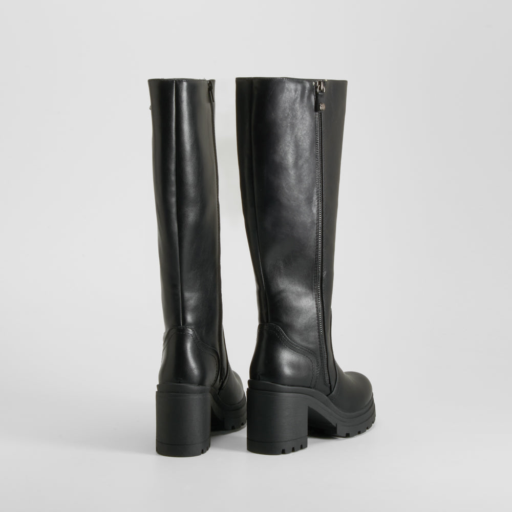 Bota tacón plataforma negra NYC