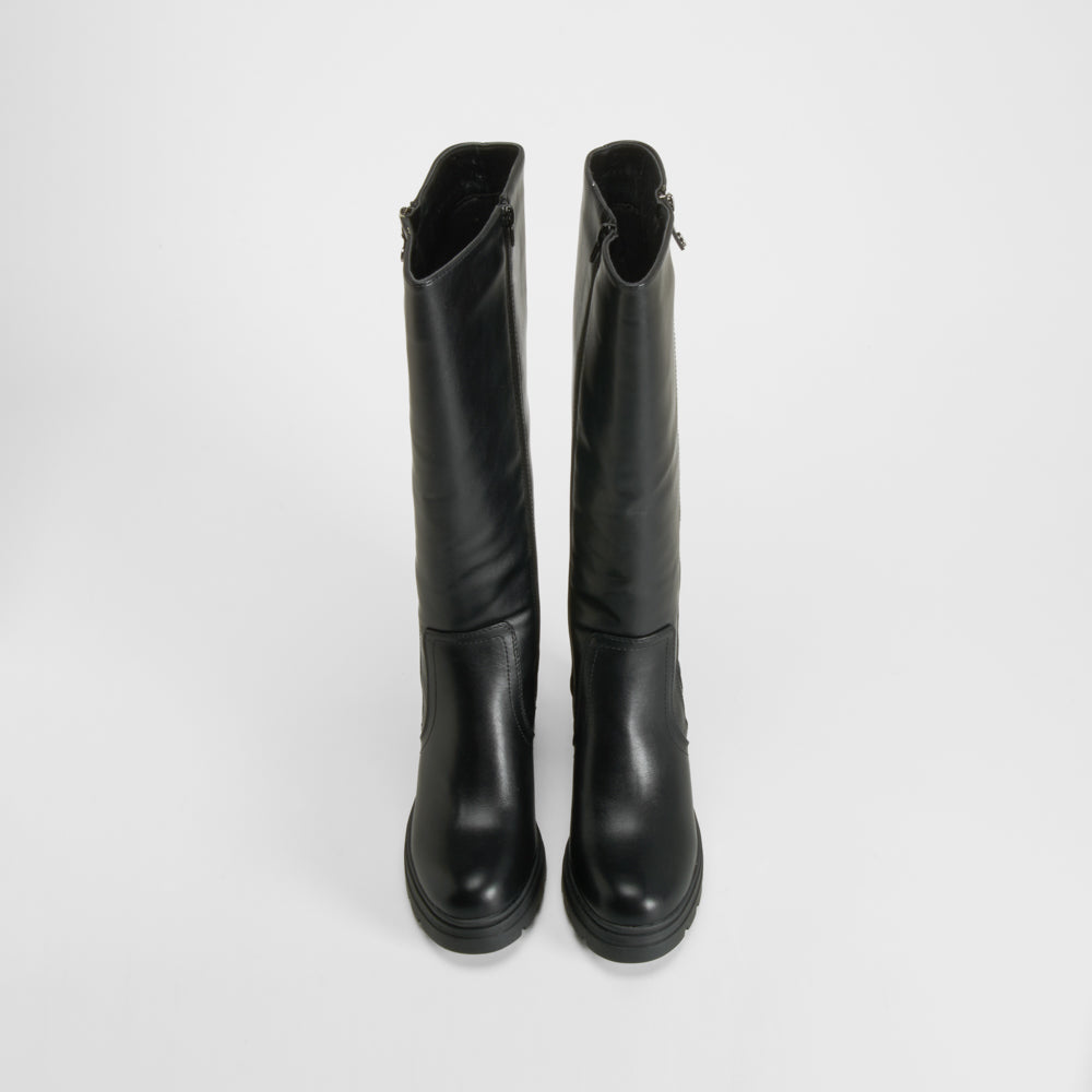 Bota tacón plataforma negra NYC