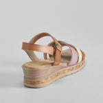 Sandalia cuña tiras multicolor SENDA ROAD