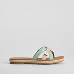Sandalia plana pala tiras beige SENDA ROAD