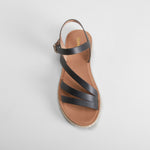 Sandalia bandolera yute negra SENDA ROAD