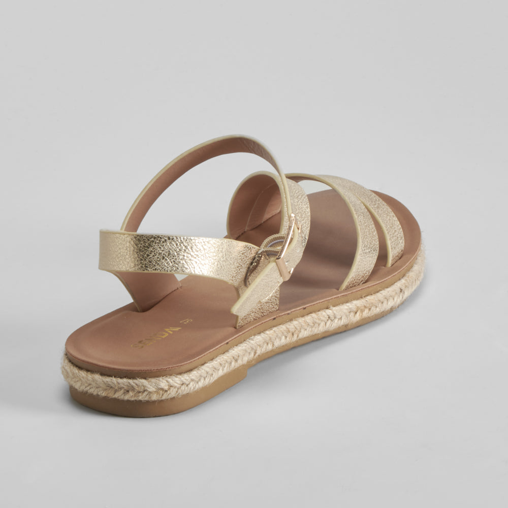 Sandalia bandolera yute oro SENDA ROAD