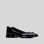 Zapato tacón bajo lazo negro XTI