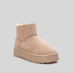 Botín australiano plataforma beige XTI