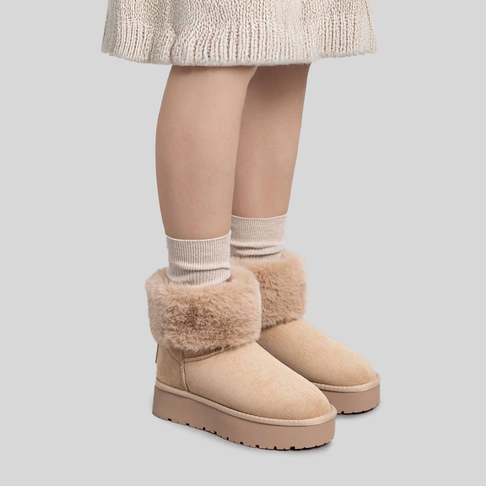 Bota australiana pelo beige XTI