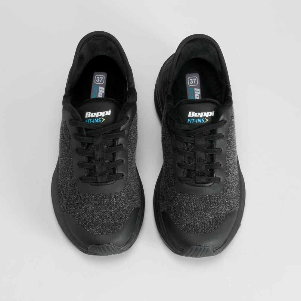 Deportiva casual fit-ins cordones negra BEPPI