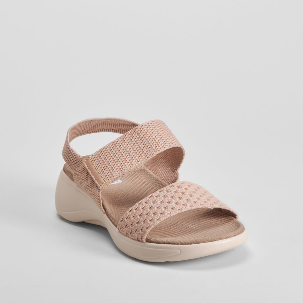 Sandalia deportiva cuña beige UTWO