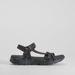 Sandalia deportiva walking brillo negro UTWO