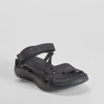 Sandalia deportiva walking brillo negro UTWO