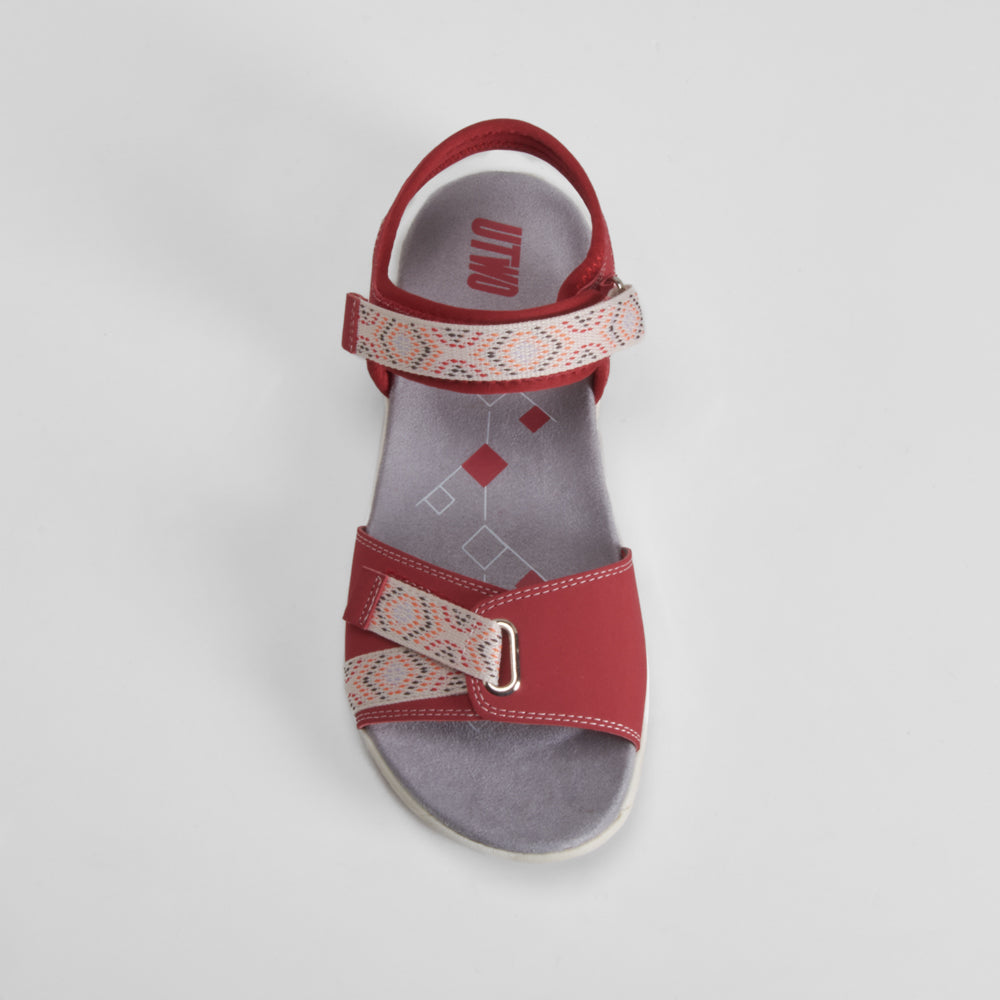 Sandalia deportiva trekking roja UTWO