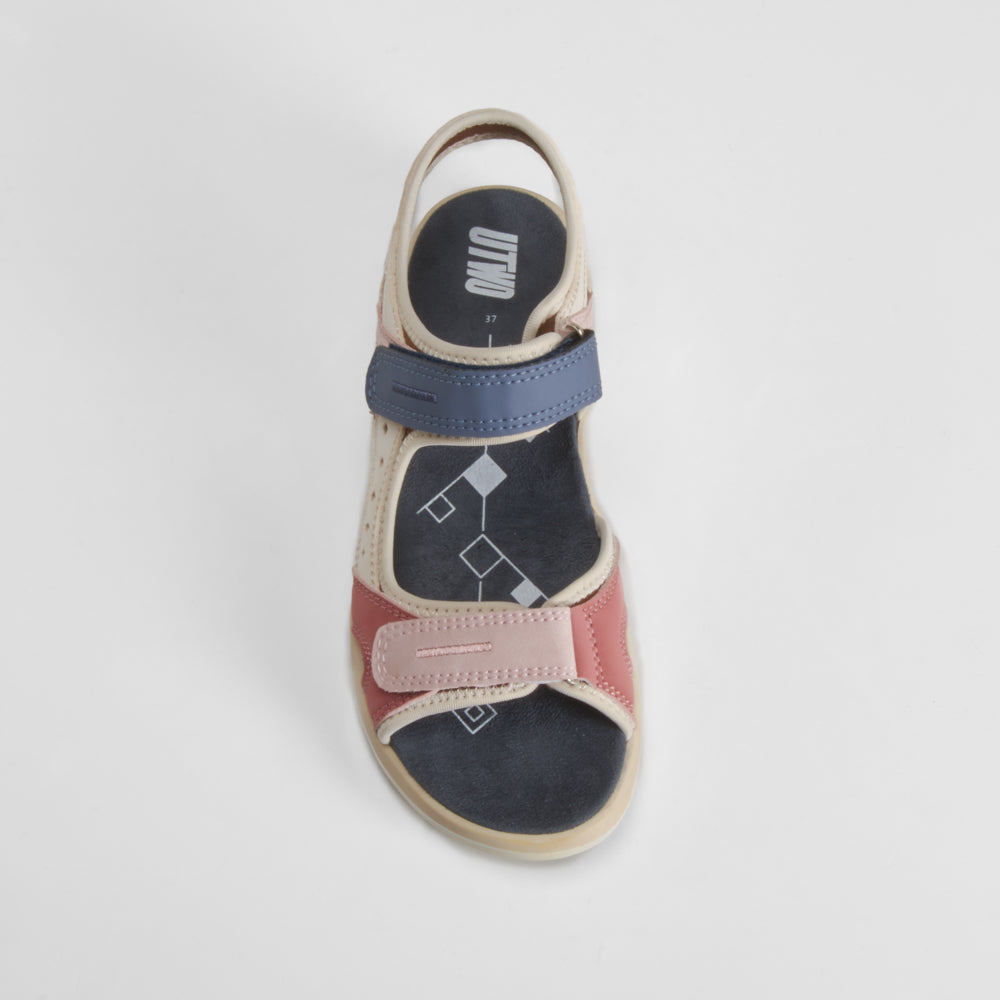 Sandalia deportiva beige y multicolor UTWO