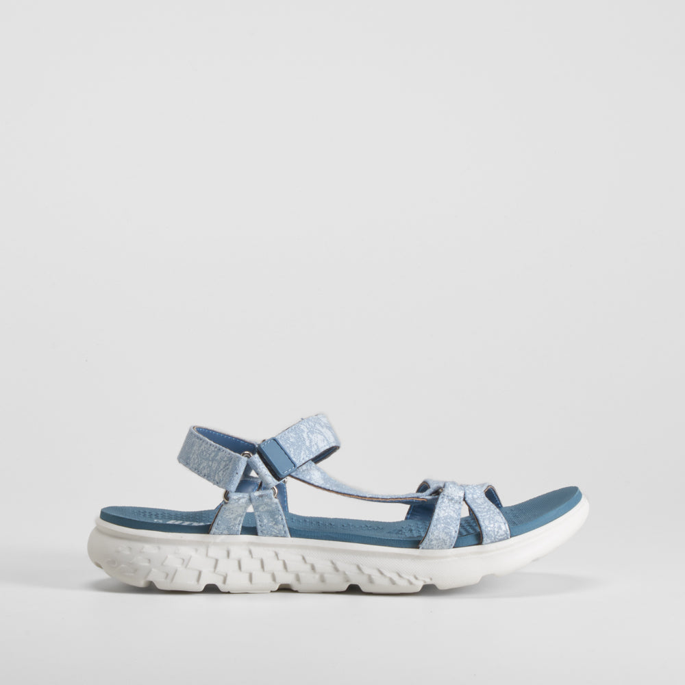 Sandalia deportiva walking brillos azul UTWO