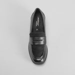 Mocasín tacón Hexaflex negro COMFEET
