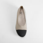 Bailarina knit beige y negra COMFEET