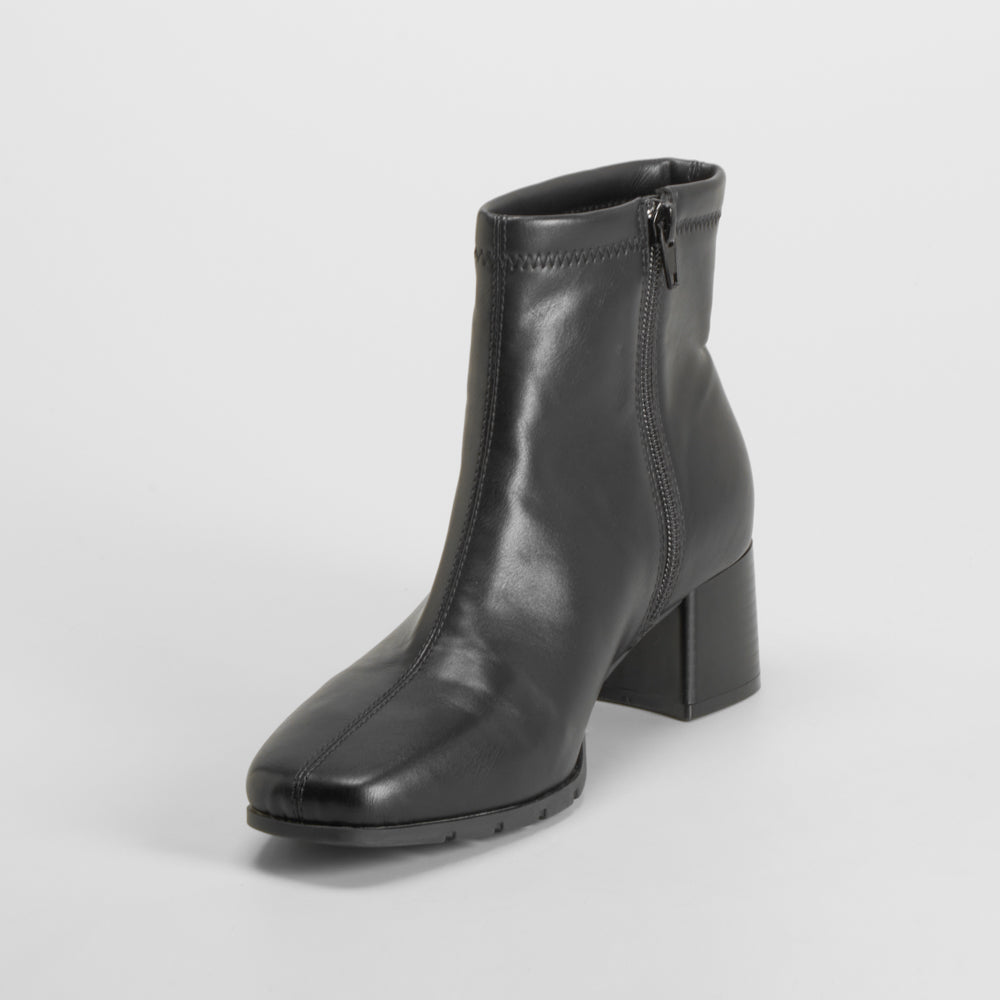 Botín tacón Double Fit elástico negro COMFEET