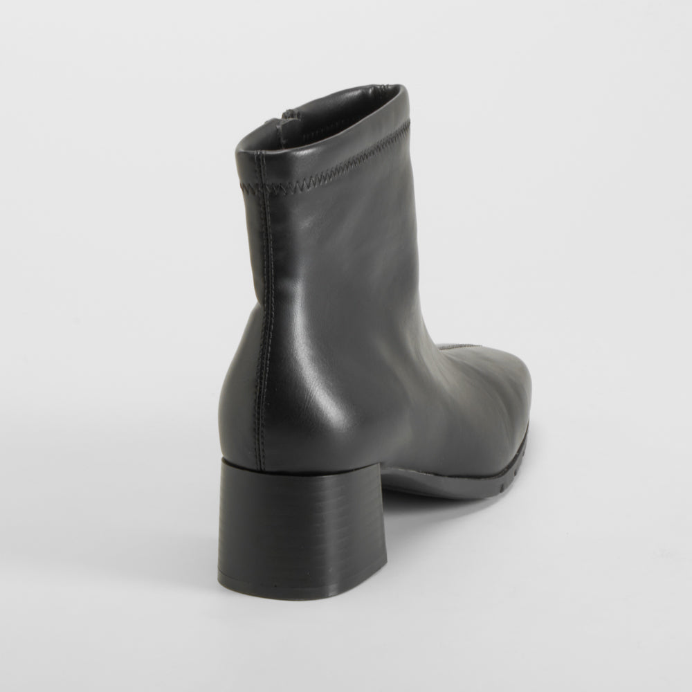Botín tacón Double Fit elástico negro COMFEET