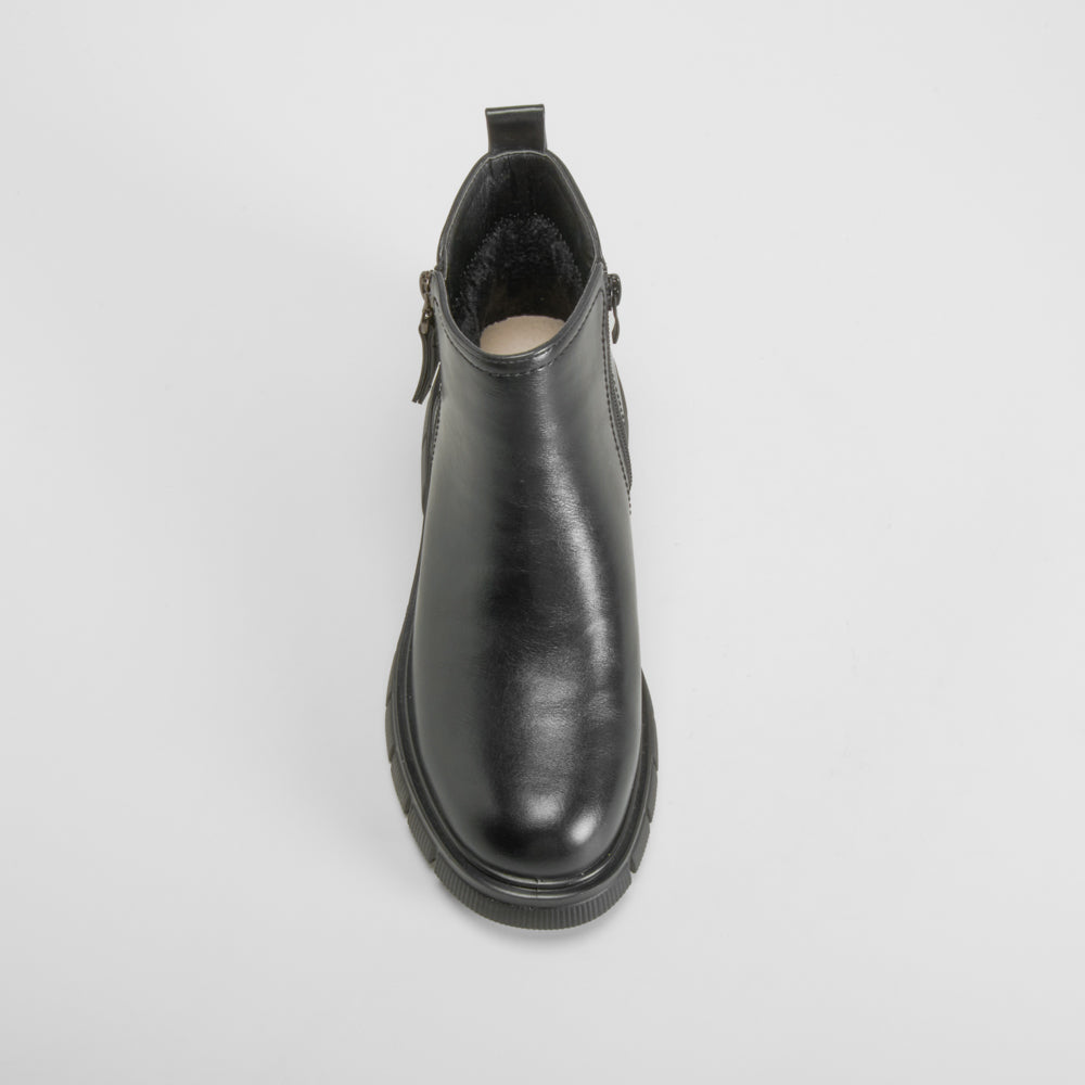 Botín cremallera vestir Soft Insock negro COMFEET
