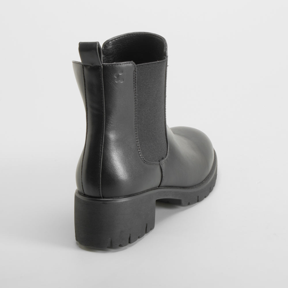 Botín tacón chelsea Shock Absorber negro COMFEET