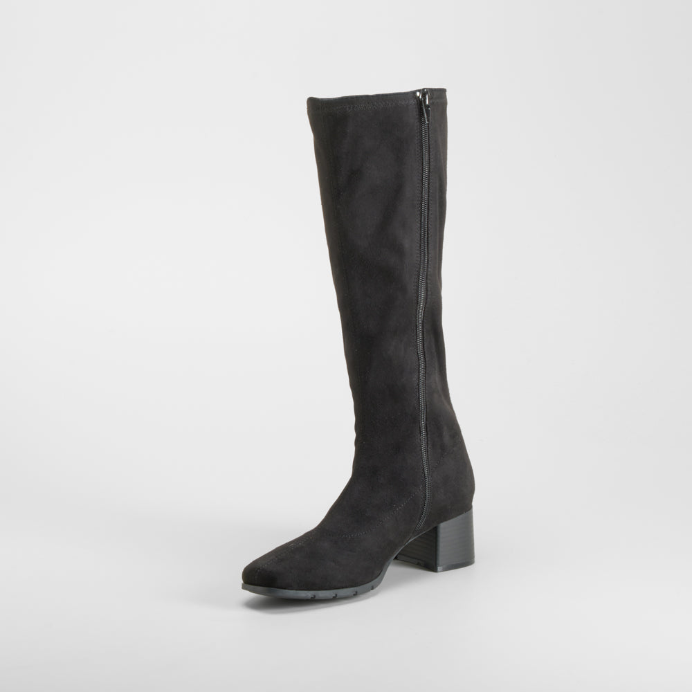 Bota tacón Double Fit elástico negra COMFEET