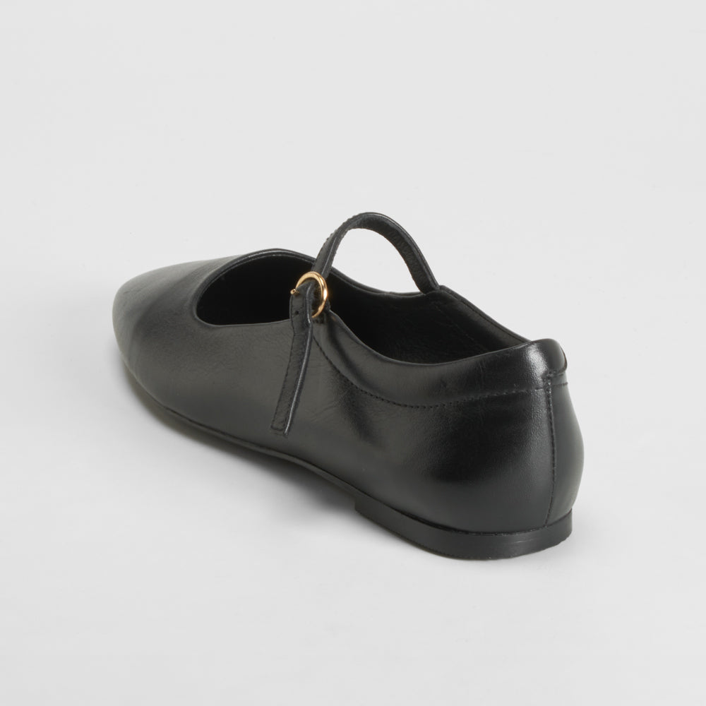 Bailarina tira piel negra FOSCO