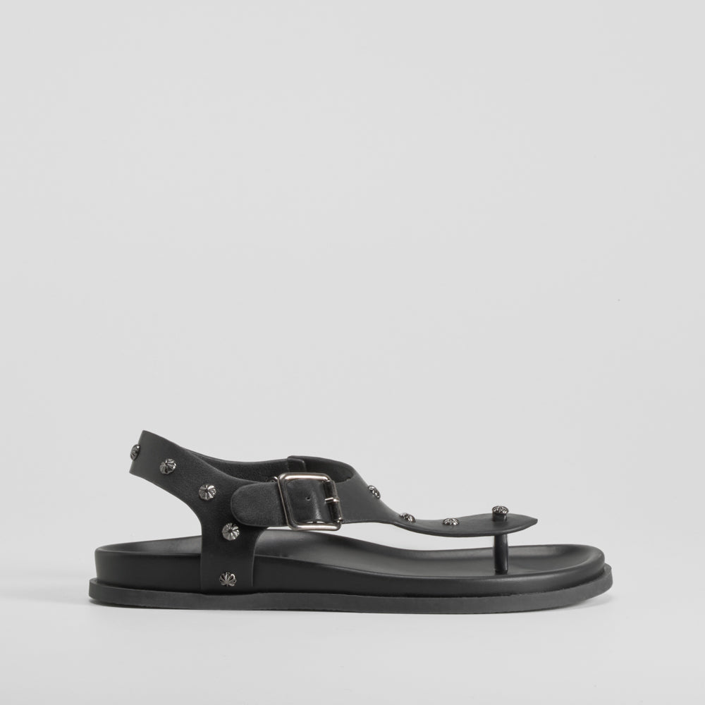 Sandalia bio tachuelas negra PICCOLA PIU