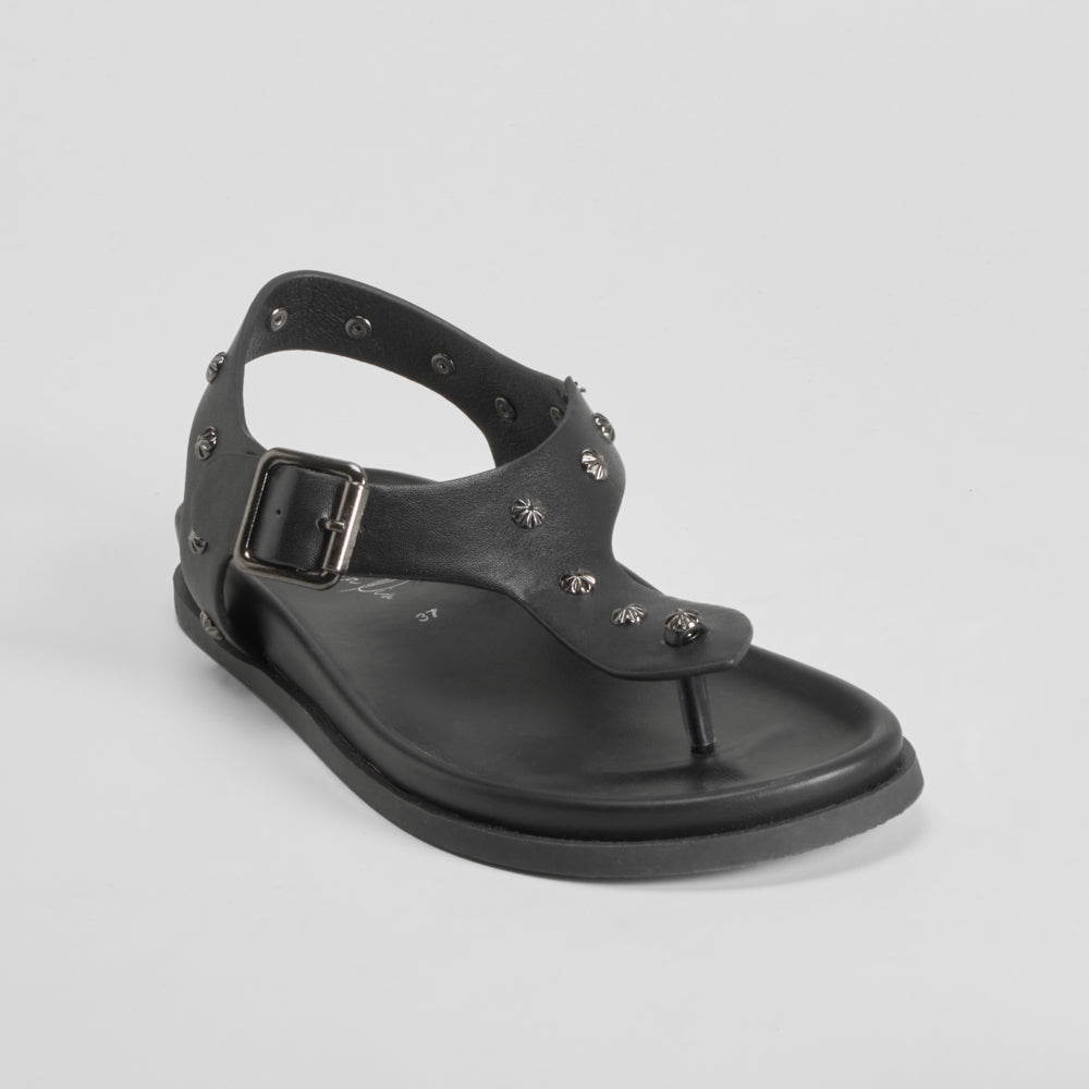 Sandalia bio tachuelas negra PICCOLA PIU
